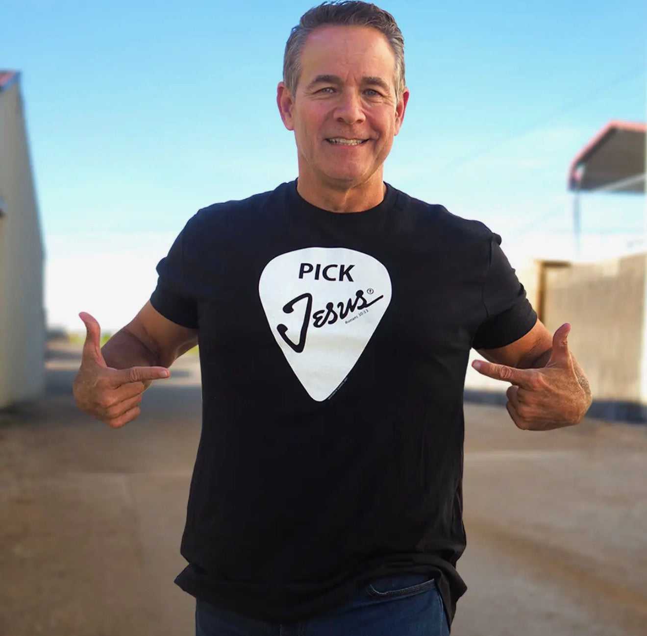 Pick Jesus Christian Guitar Pick T-Shirt