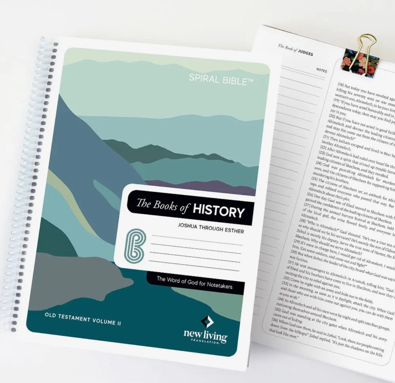 NLT Spiral Bible – Books of History (Joshua Through Esther) | Note-Taking Bible