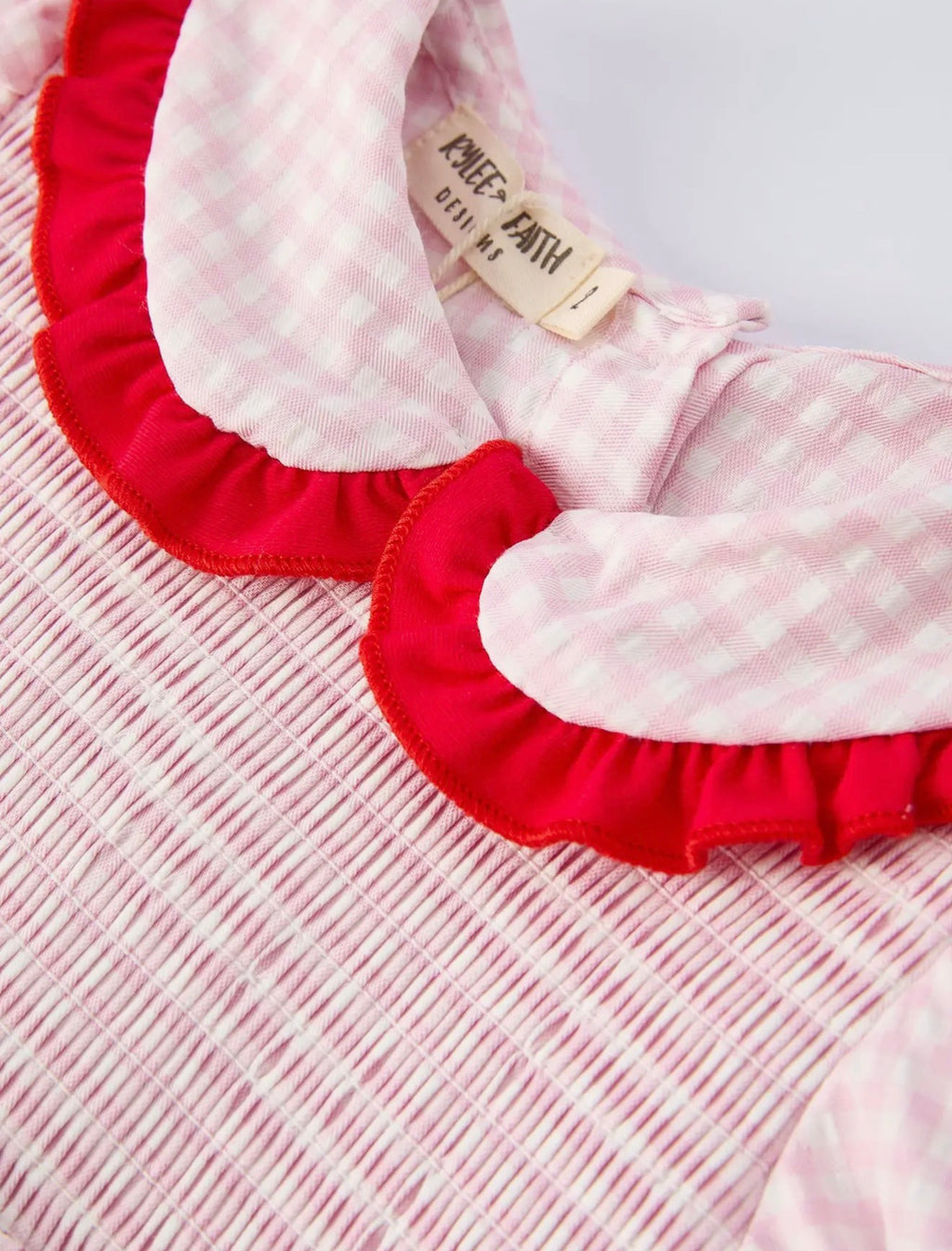 Smocked Strawberry Appliqué Short Set
