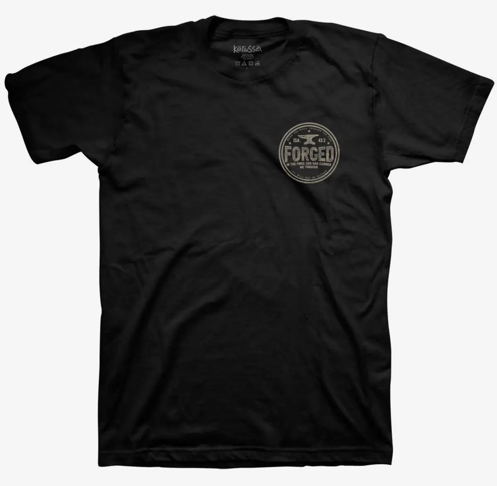 Forged in the Fires Christian T-Shirt – Isaiah 43:2 Faith Tee