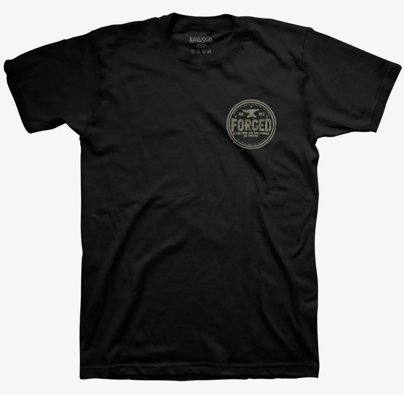 Forged in the Fires Christian T-Shirt – Isaiah 43:2 Faith Tee