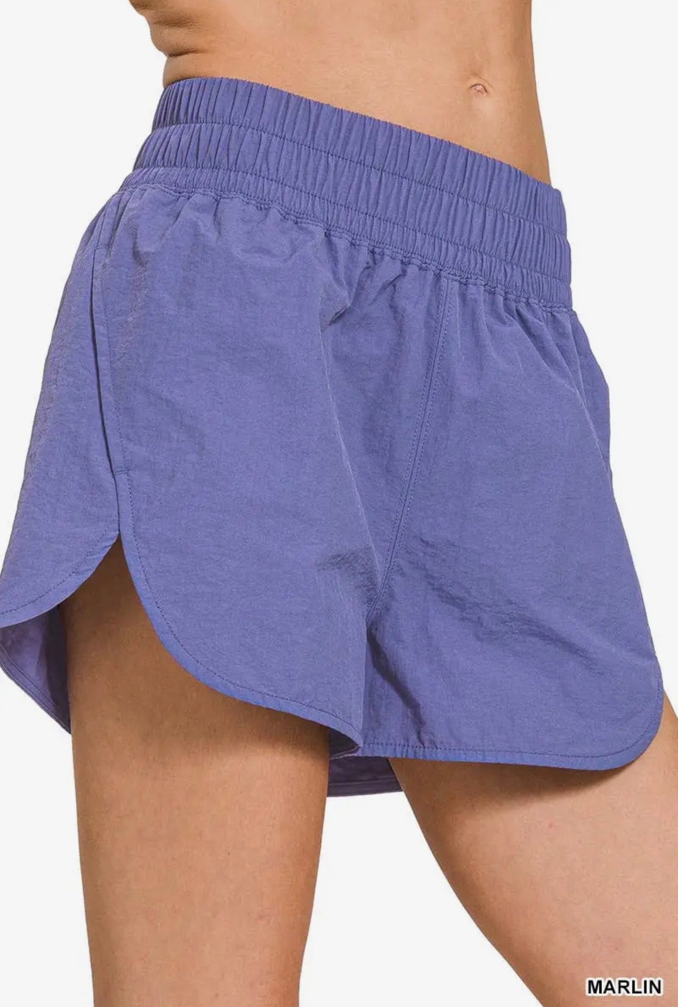Marlin Windbreaker Smocked Waistband Shorts