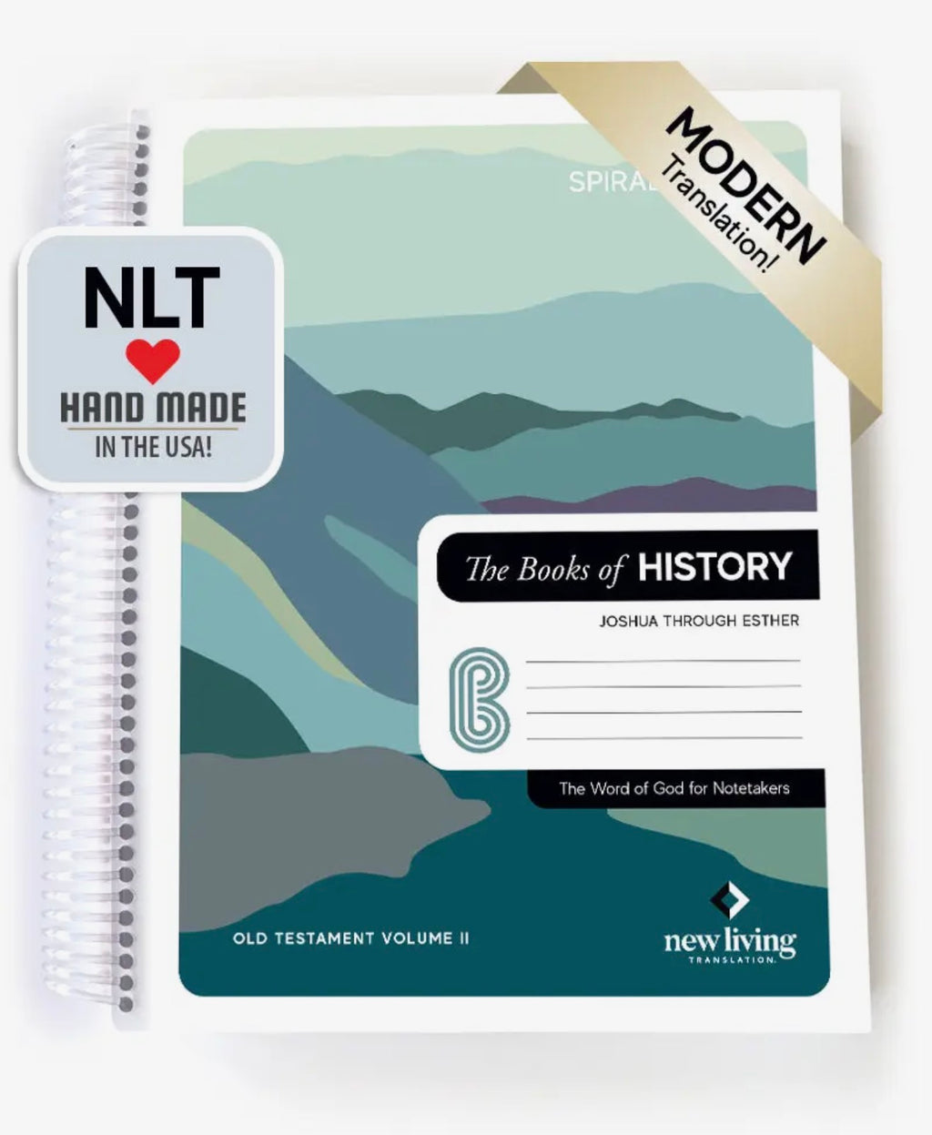 NLT Spiral Bible – Books of History (Joshua Through Esther) | Note-Taking Bible